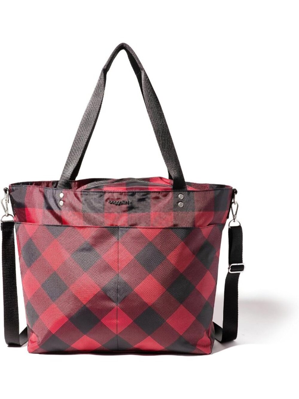 Lightweight Nylon Carryall Tote - Zipper Top Weekender Travel Bag with Luggage